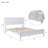 Modern White Solid Wood Platform Bed-646579865