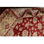 Tapis rouge / beige en laine noué à la main de conception unique 8 pi x 9 pi 10 po New Age