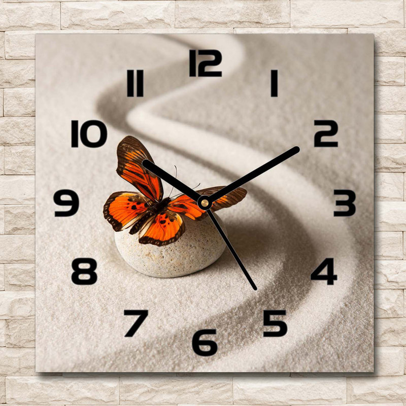 Haukom Glass Wall Clock, Black