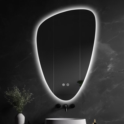 Dibbrun Frameless Lighted Bathroom Mirror