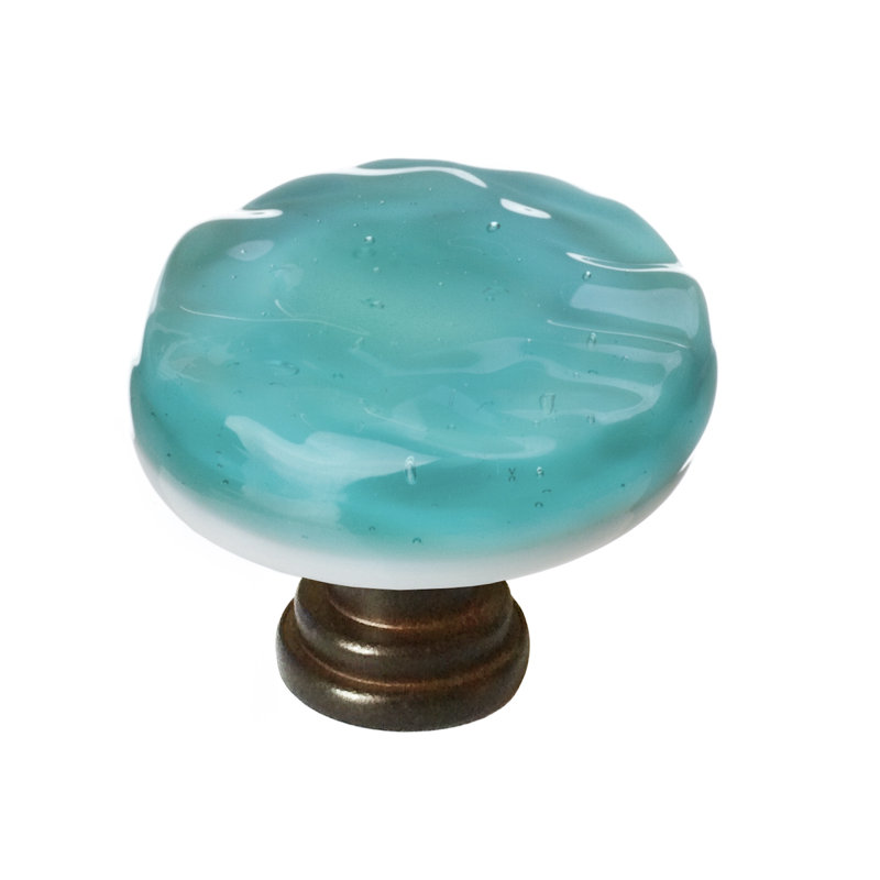 Glacier Mushroom Knob, Polished Chrome, Aqua