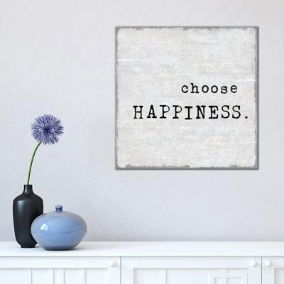 Choose Happiness by Jamie MacDowell - Print on Canvas
