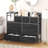 Modern 9-Drawer TV Stand with Charging Station & Power Outlets, Media Console Storage Dresser, Open Shelf Entertainment Center for Living Room, Bedroom-2132309650