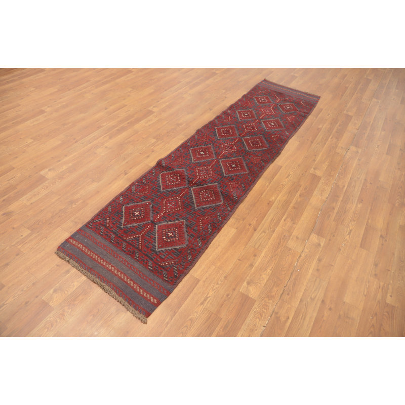 Tapis de couloir unique en laine 8 pi 0 po x 1 pi 11 po rouge