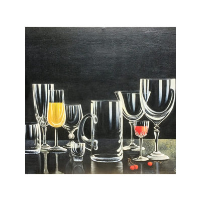 A Set Of Glasses | Oil On Canvas | By Jolly Agarwal
