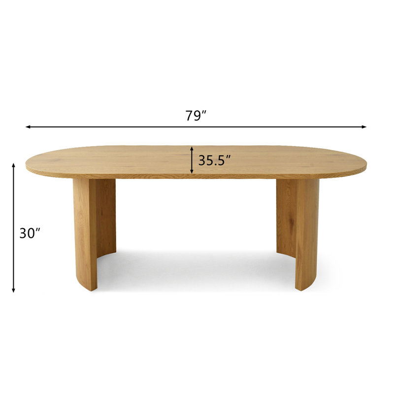 Audna 79" Oval Dining Table, Oak