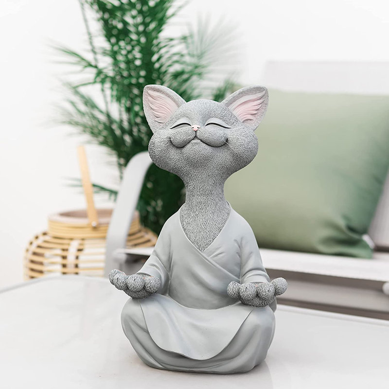 Weather Resistant UV Resistant Plastic Garden Statue, Gray