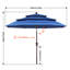Parasol de marché en oléfine 9 'à 3 niveaux avec inclinaison et manivelle-1392336077
