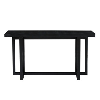 59.05inch MDF Console Table Narrow Entryway Table for Hallway, Behind The Couch, Living Room, Foyer, Easy Assembly, Black