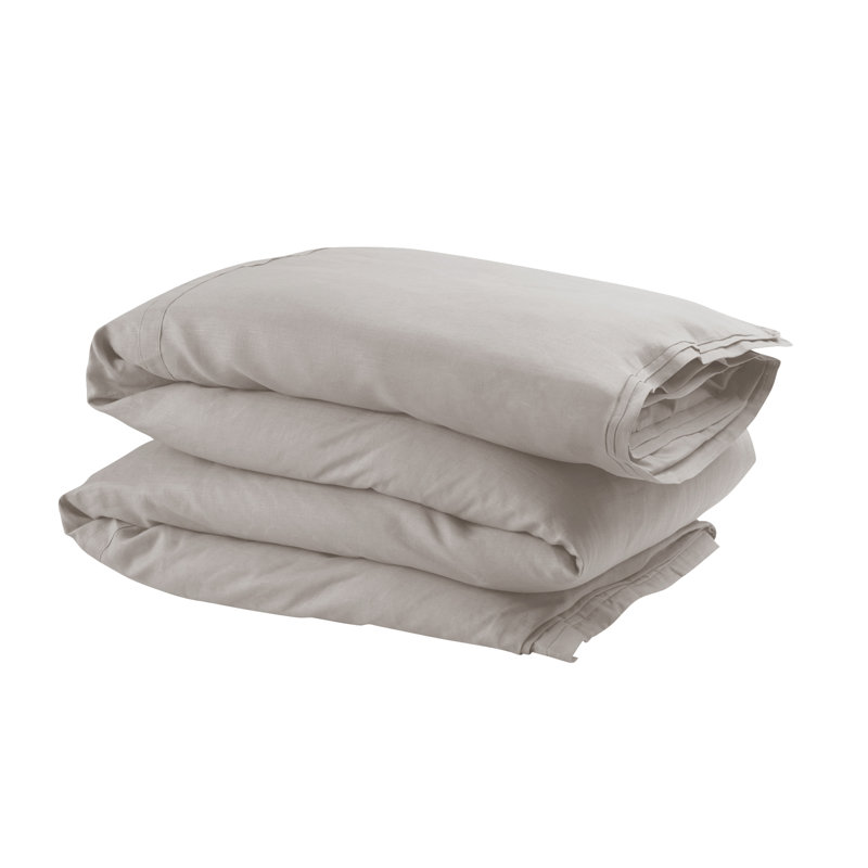 Bloom Linen Duvet Cover, Queen Duvet Cover, Raffia