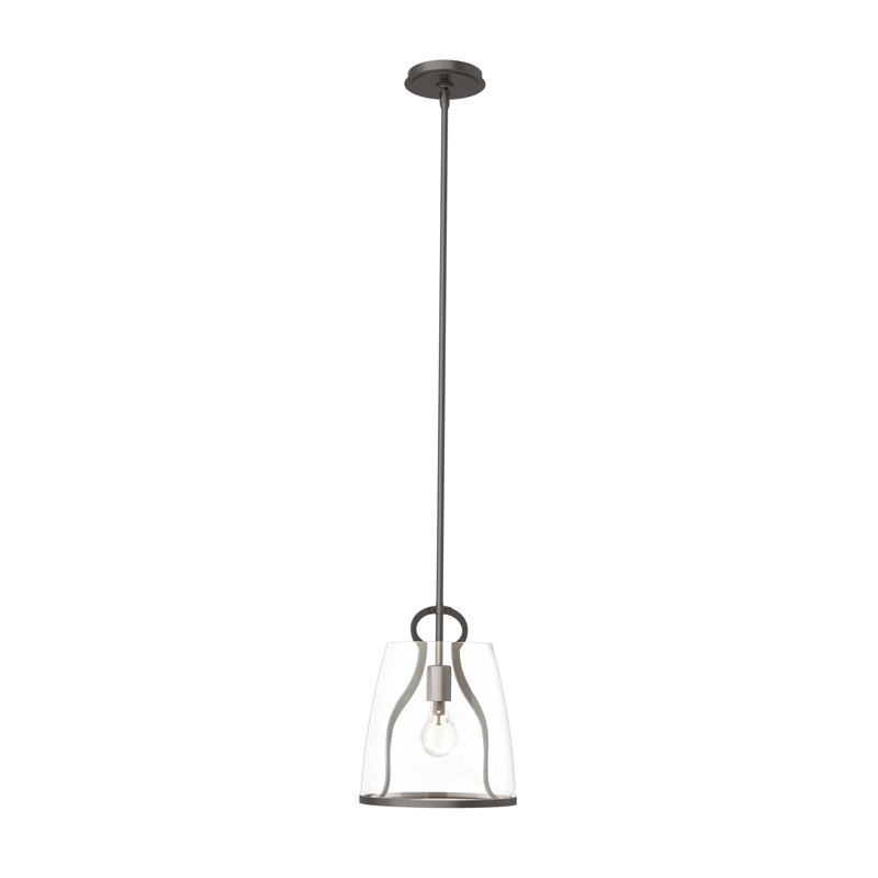 Caliper 1 - Light Single Dome Pendant, Oil Rubbed Bronze, Clear