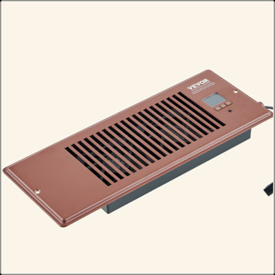 VEVOR Register Booster Fan, Quiet Vent Booster Fan Fits 4' X 12' Register Holes, With Remote Control And Thermostat Control, Adjustable Speed For Heating Cooling Smart Vent, Brown