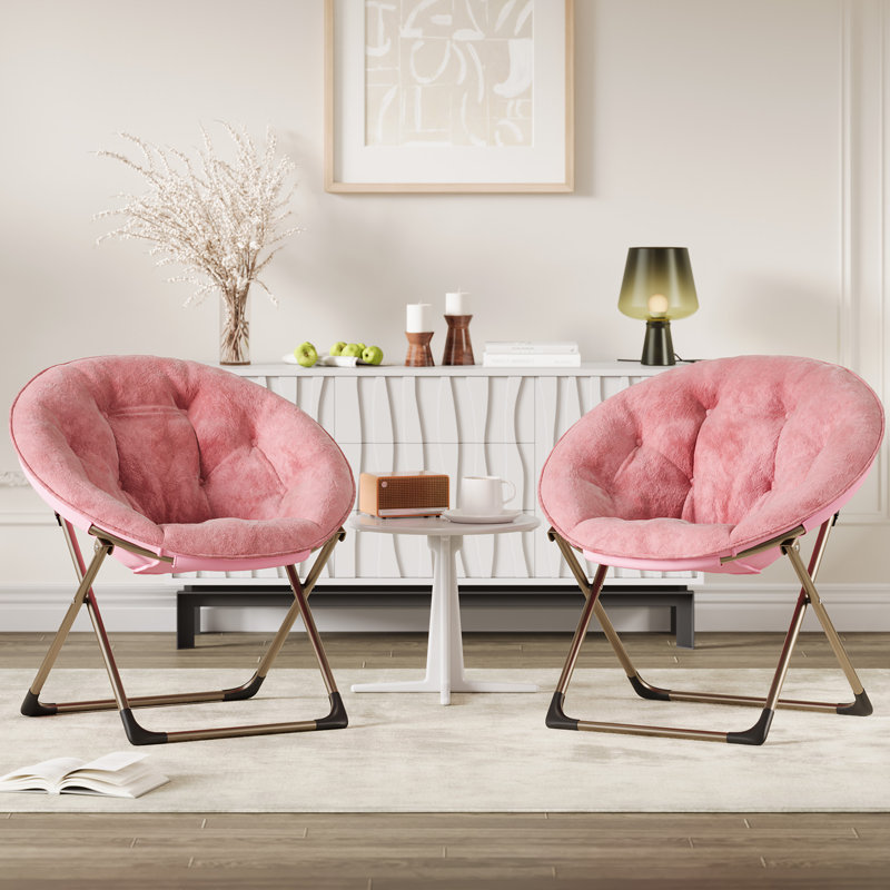 Upholstered Accent Chair, Pink, Gold