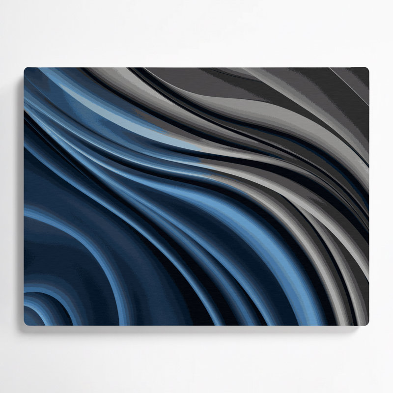 Gradient Abstract 97, art mural gris en métal, H 11 po x l 14 po