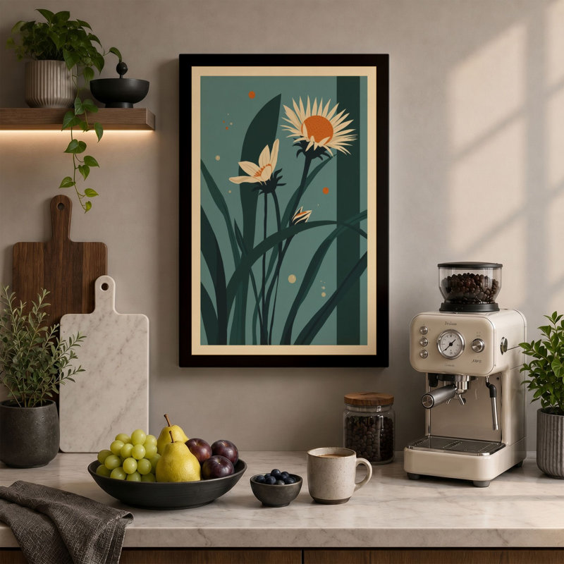 Bird and Bloom Botanical - Wrapped Canvas, 36x24 - 91.4 x 61.0 cm, Sage Border