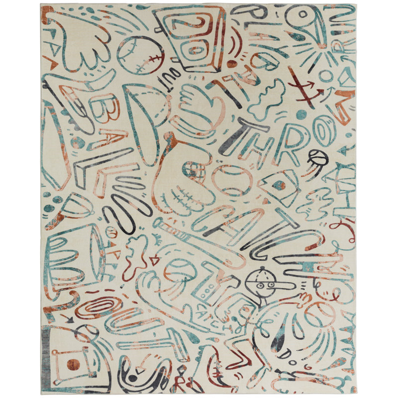Tapis ivoire Sportsglyphs, Rectangle 4pi x 6 pi
