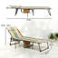 Outdoor Folding Lounge Chair With5-Level Adjustable Backrest And Tray Table