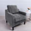 Fauteuil d'appoint confortable en chenille avec pieds en bois durables pour la maison