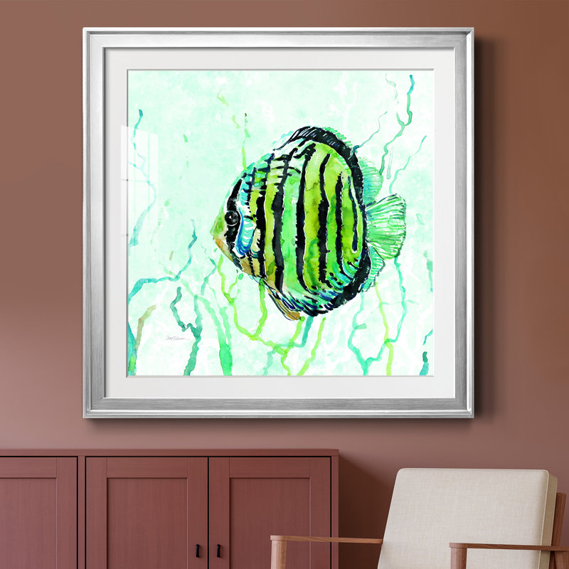 Outer Banks Swim - impression encadrée sur papier, H 26,5 po x l 26,5 po x P 1,5 po, Argent