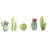 Tiny cactus set - Bedroom illustrative framed canvas decor
