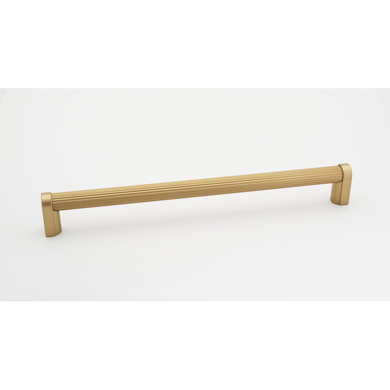 Champagne Ribbed Aluminum Modern Appliance Bar Pull