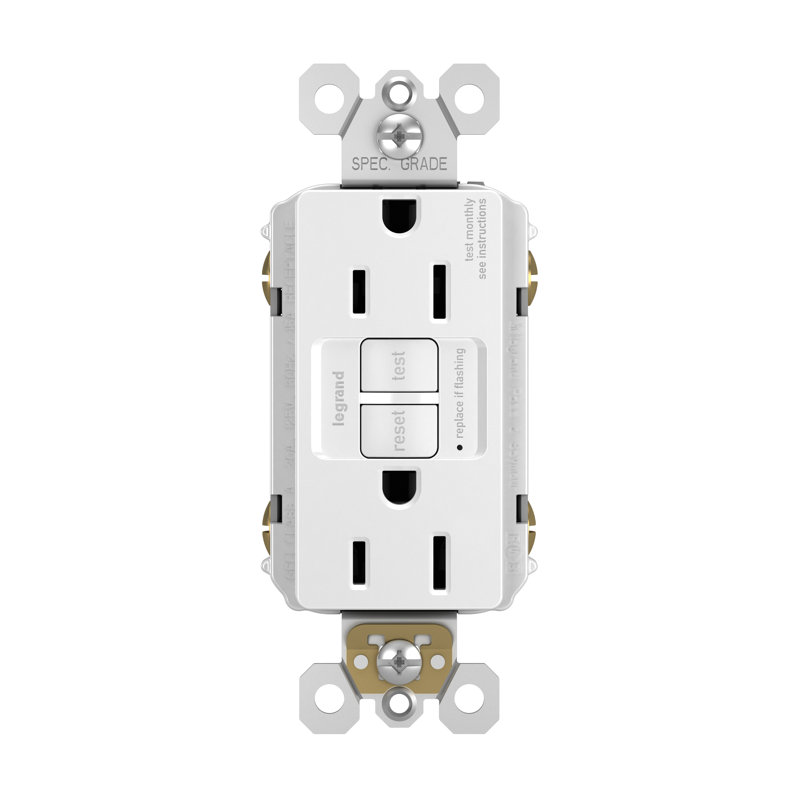 Prise de courant de test de 15 ampères Radiant, Blanc