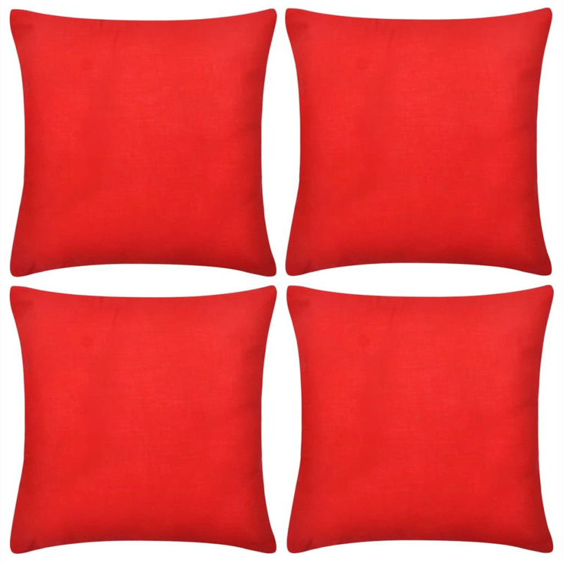 Cushion Covers Cotton Pillow Case Square Sofa, 80 x 80cm , Burgundy