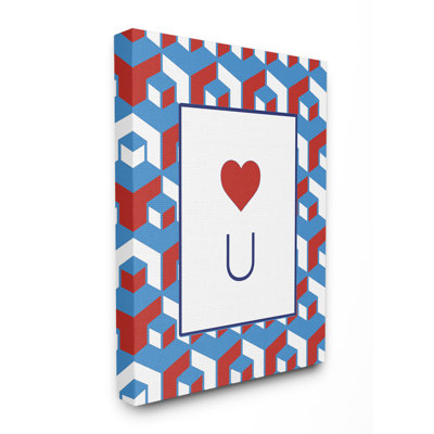 « fier love you », art sur toile