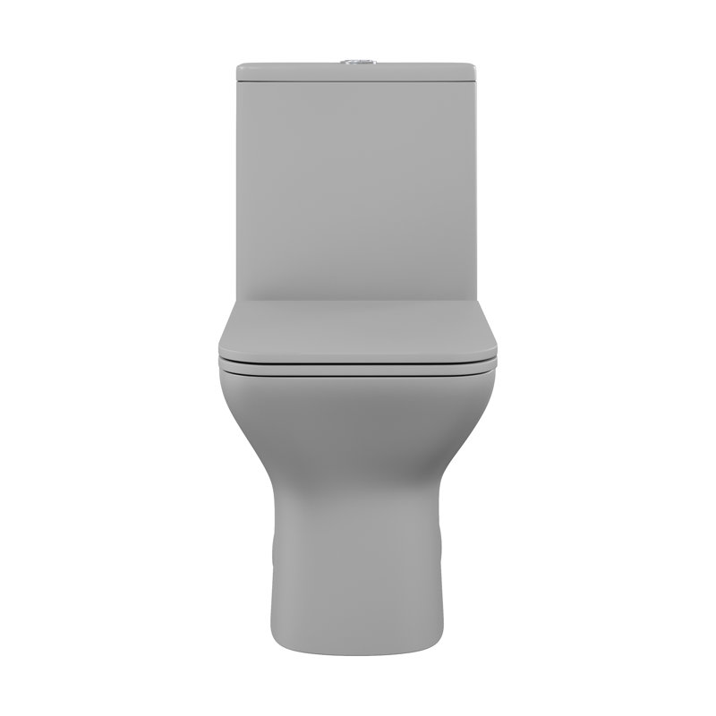 Toilette carrée une pièce à double chasse Carre - gris mat 1,1 / 1,6 gpf