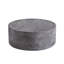 Table basse ronde de 31,5 po avec finition en faux béton pour le salon, table basse cylindrique moderne pour le salon, aucun assemblage nécessaire