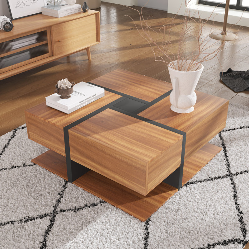 Caelinn Coffee Table with Storage, Brown