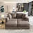 Plush Corduroy 4-Seat Sofa,Modern Comfy Upholstered Sofa Cloud Couch,Deep Seat Couches-1364892494