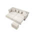 Canapé-lit convertible 89 po 3-en-1 convertible 89 po, très grand avec repose-pieds mobile et design en velours capitonné pour la vie moderne-74242428
