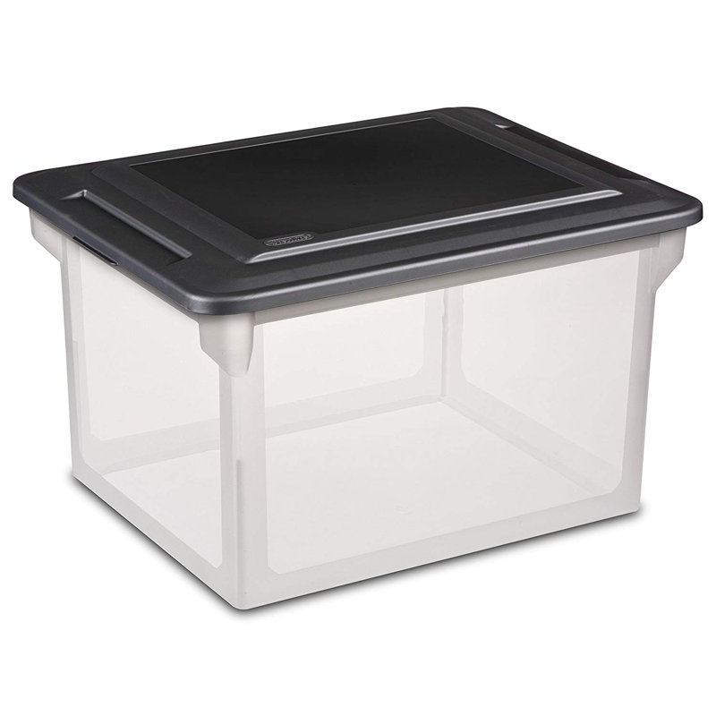 Versatile Clear Organizing Storage File Box w/ Lid