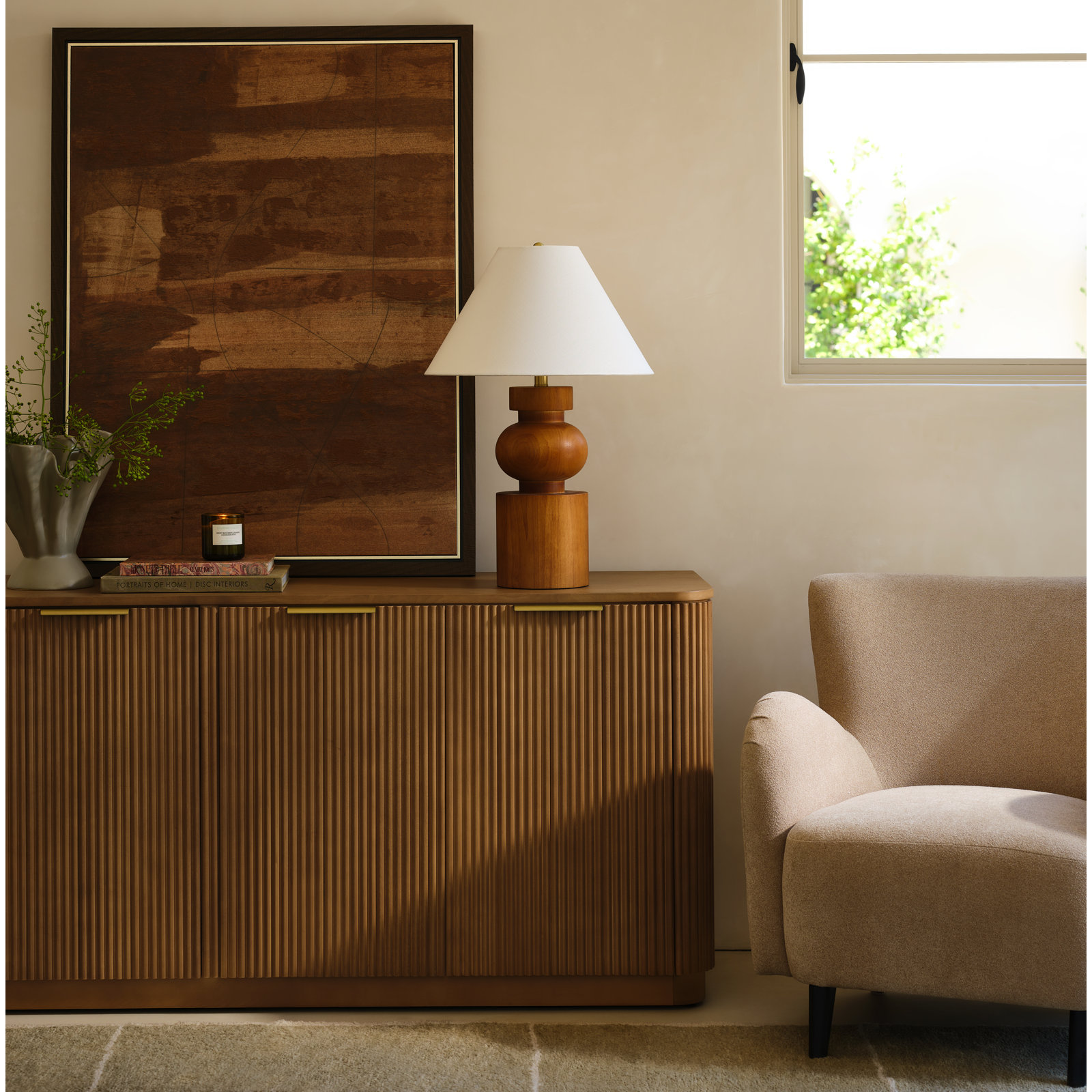 Nova Sideboard Cabinet, Reeded Birch