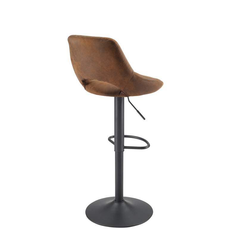 Tabouret pivotant à hauteur réglable Carrolle, Brun