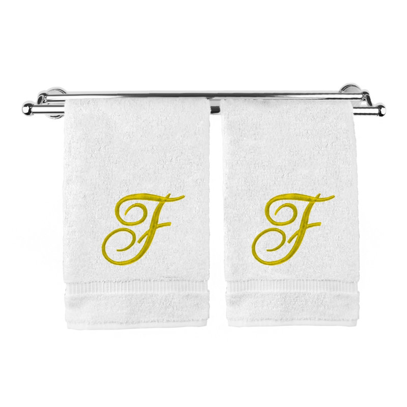 Super Plush Washcloth, White/Gold, F