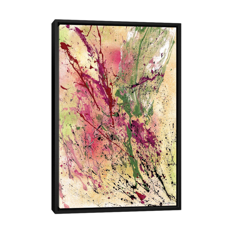 Champagne, reproduction d’art sur toile tendue, H 26 po x l 18 po x P 1,5 po, Toile avec cadre noir, Pas de tapis
