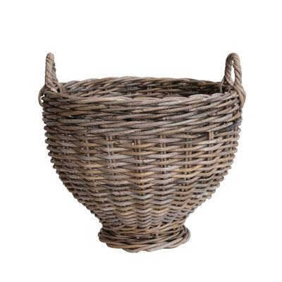 Rangement rond en rotin