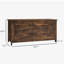 Coffre de rangement 39,4 po avec 2 charnières de sécurité, boîte en bois brun rustique HOMcom-418953468-418953469