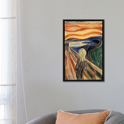 « the scream » par edvard munch it, reproduction sur toile tendue
