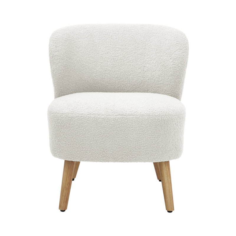 Upholstered Side Chair, Beige Teddy