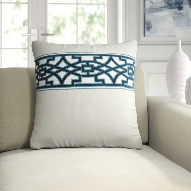 Lyon Pillow Cover & Insert, Square 24", Pearl