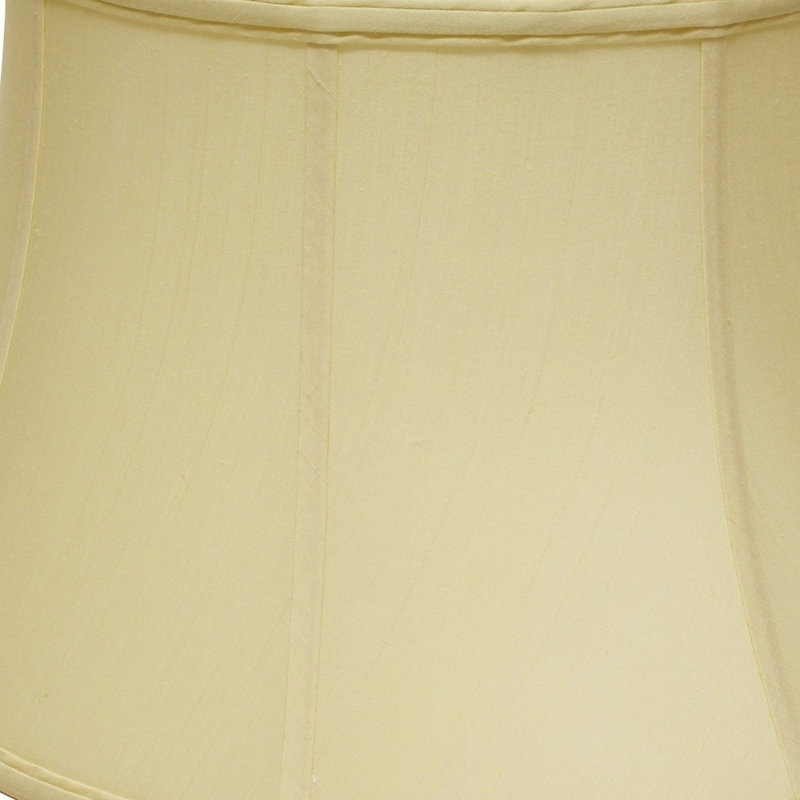 Abat-jour tambour Monay Shantung, H 11 po x l 19 po x P 19 po, Blanc antique