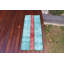 Tapis turc rétro fabriqué à la main avec passe-partout vert et rouge, idéal pour un décor unique et un chemin de table éclectique