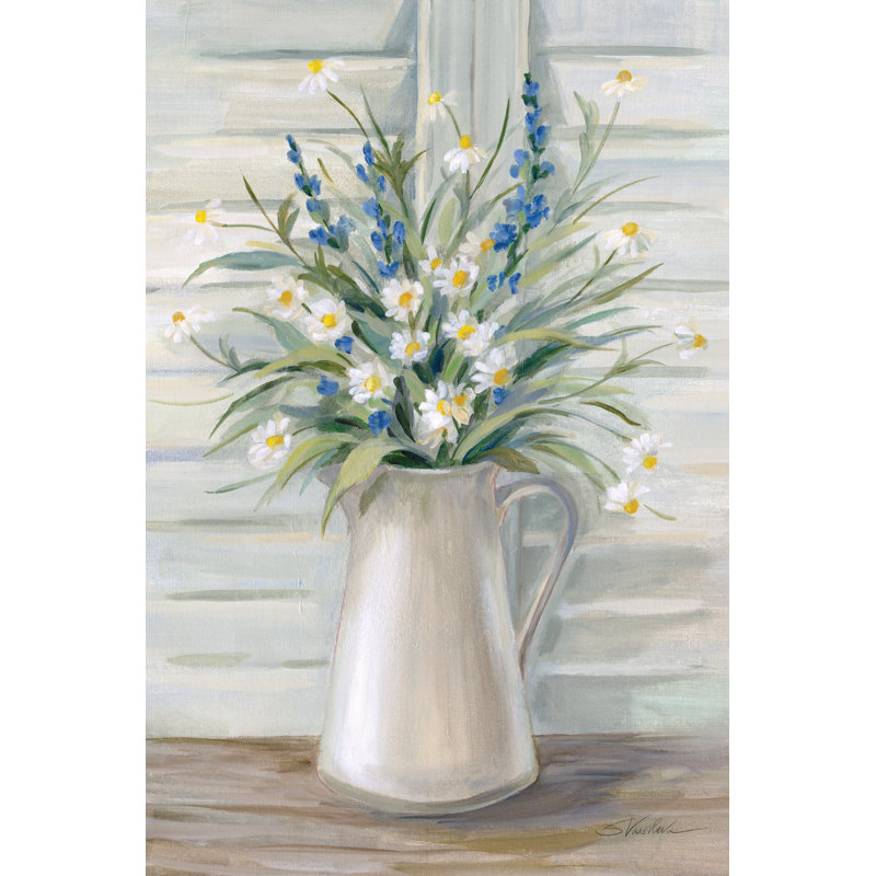 Cottage Windowsill by Silvia Vassileva - Wrapped Canvas Painting, 30cm H x 20cm W
