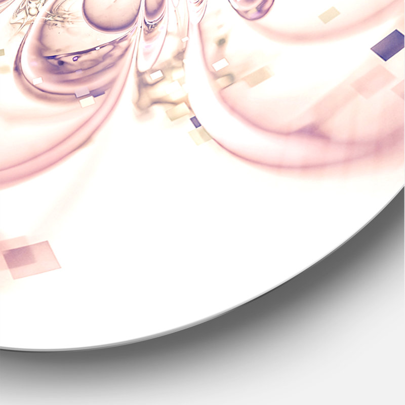 Horloge murale moderne pleine floraison rose, Moyen