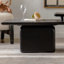 Ensemble de tables basses carrées de style rétro avec finition grain de bois, pour le salon, le bureau et la salle à manger (ensemble de 2)-129682127