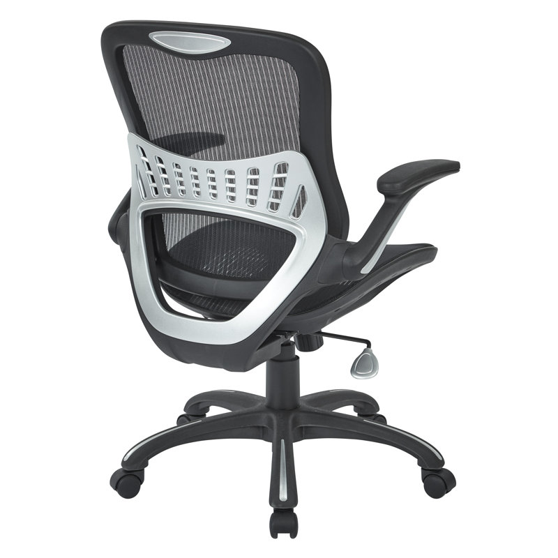 Black Mesh Executive Swivel Office Chair with Lumbar Support