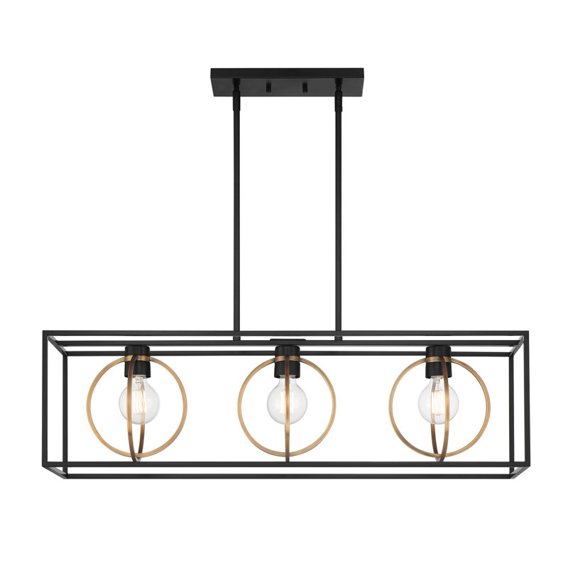 Sayonara 3 - Light Matte Black Kitchen Island Pendant